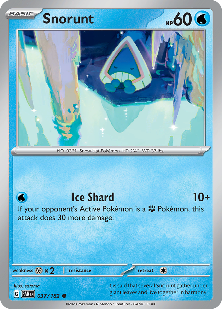 Snorunt (037/182) [Scarlet & Violet: Paradox Rift] - Pokémon - Card Brawlers | Quebec | Canada |