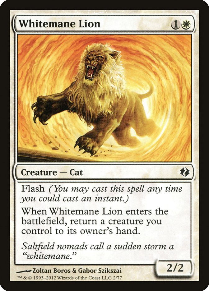Whitemane Lion [Duel Decks: Venser vs. Koth] - Magic: The Gathering - Card Brawlers | Quebec | Canada |