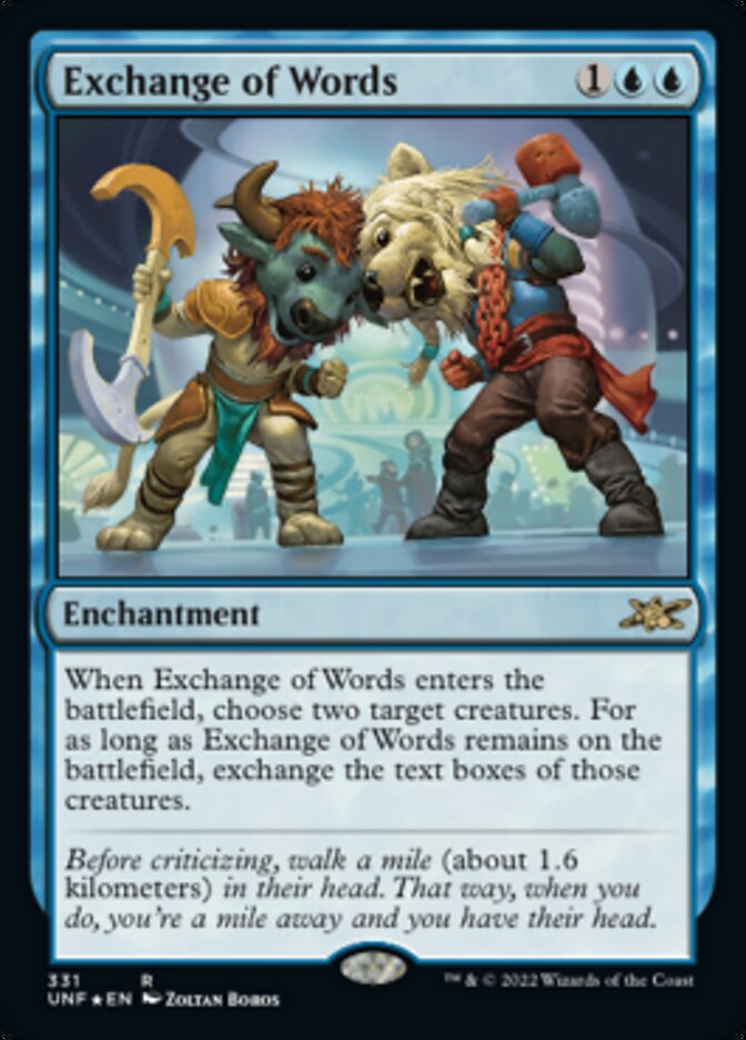 Exchange of Words (Galaxy Foil) [Unfinity] - Magic: The Gathering - Card Brawlers | Quebec | Canada |