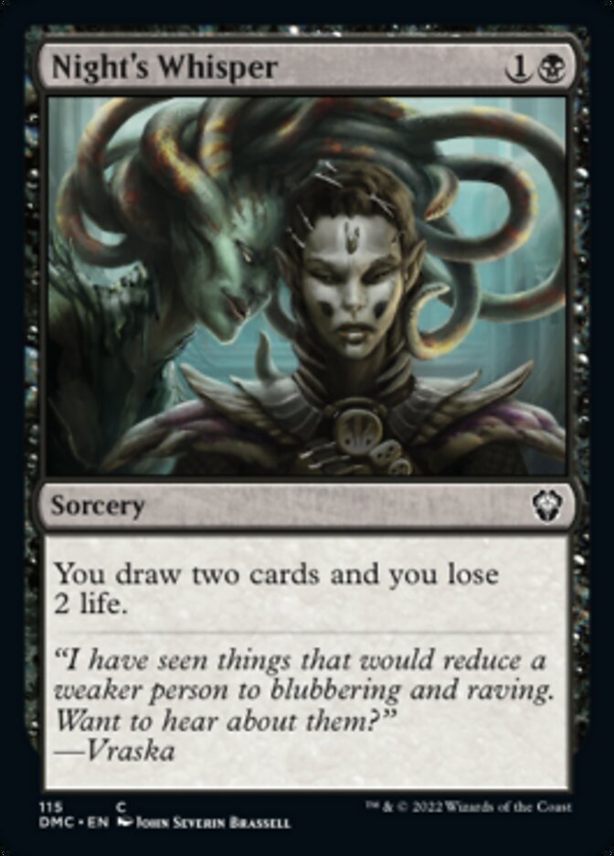 Night's Whisper [Dominaria United Commander] - Magic: The Gathering - Card Brawlers | Quebec | Canada |