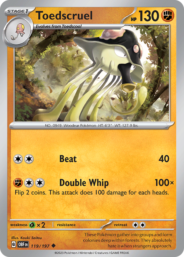 Toedscruel (119/197) [Scarlet & Violet: Obsidian Flames] - Pokémon - Card Brawlers | Quebec | Canada |