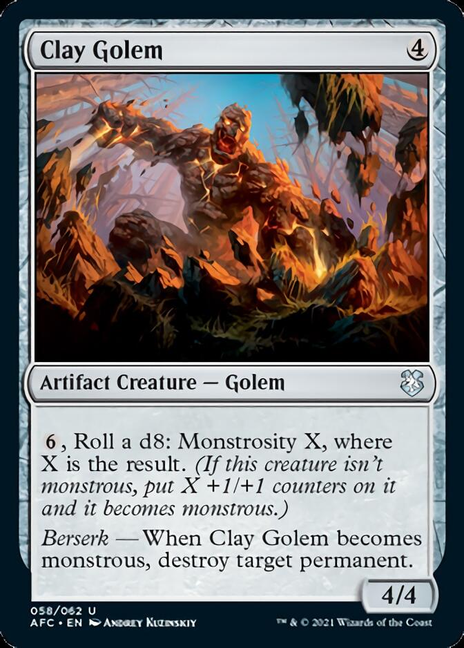Clay Golem [Dungeons & Dragons: Adventures in the Forgotten Realms Commander] - Magic: The Gathering - Card Brawlers | Quebec | Canada |
