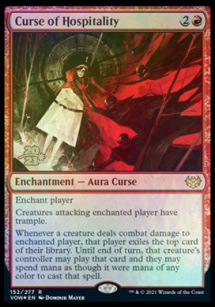 Curse of Hospitality [Innistrad: Crimson Vow Prerelease Promos] - Magic: The Gathering - Card Brawlers | Quebec | Canada |
