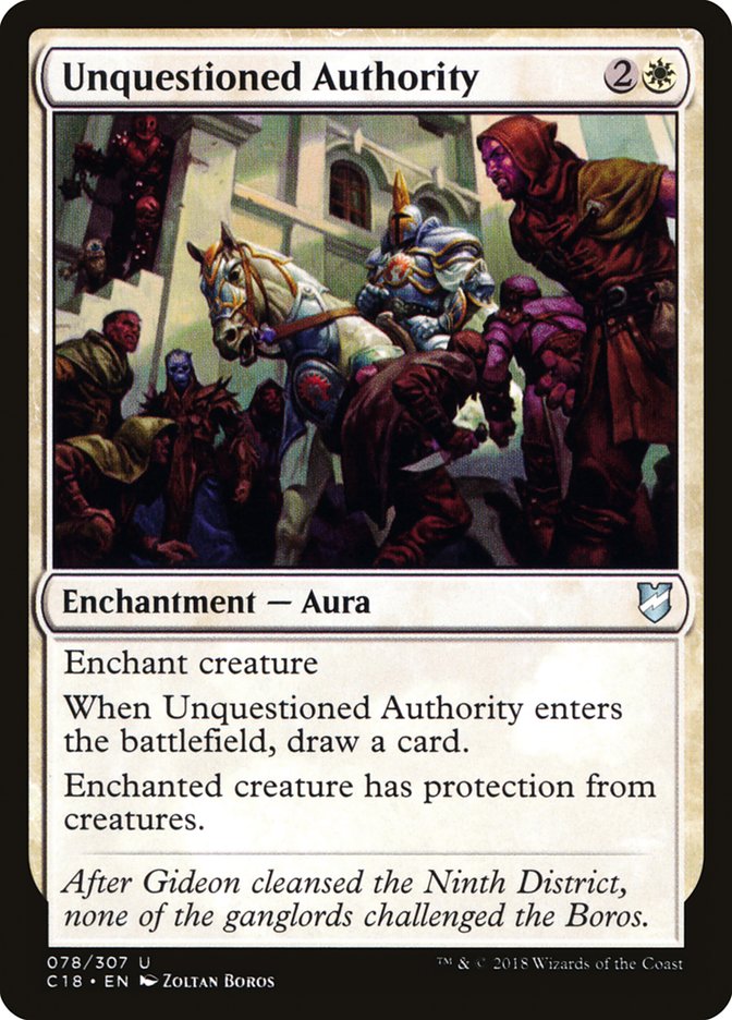 Unquestioned Authority [Commander 2018] - Magic: The Gathering - Card Brawlers | Quebec | Canada |
