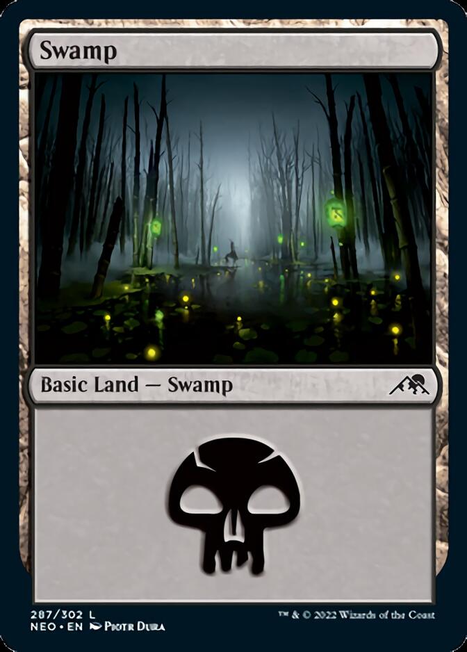 Swamp (287) [Kamigawa: Neon Dynasty] - Magic: The Gathering - Card Brawlers | Quebec | Canada |