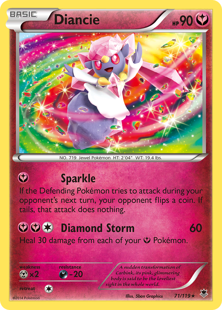 Diancie (71/119) [XY: Phantom Forces] - Pokémon - Card Brawlers | Quebec | Canada |