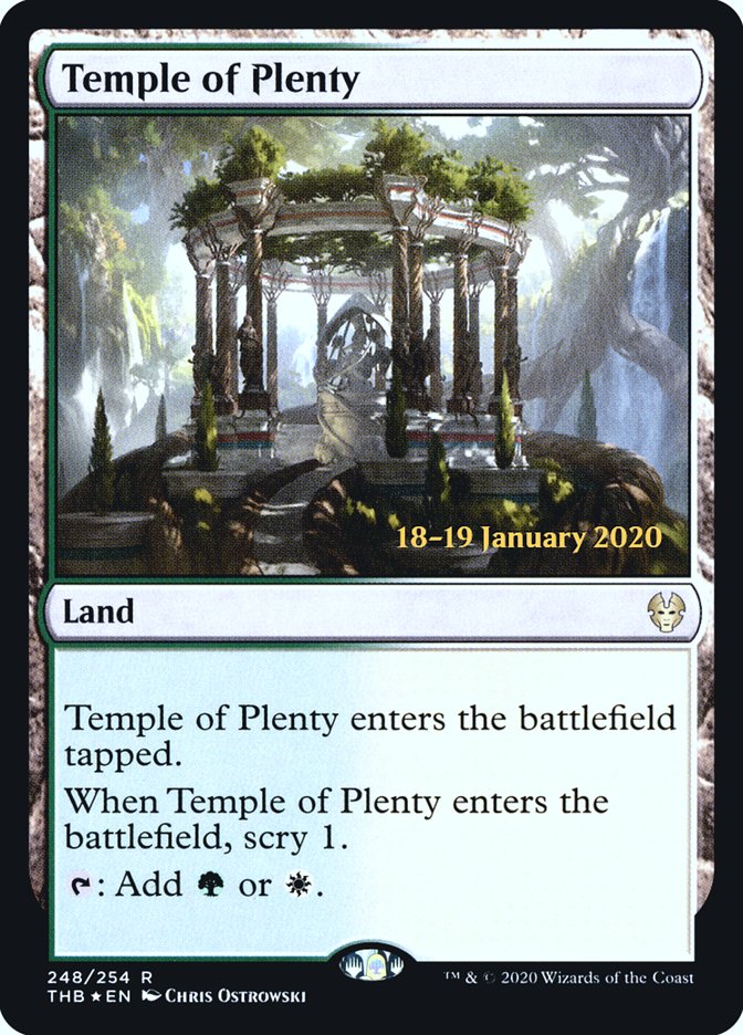 Temple of Plenty [Theros Beyond Death Prerelease Promos] - Magic: The Gathering - Card Brawlers | Quebec | Canada |