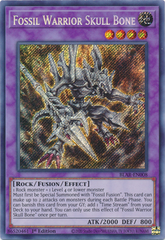 Fossil Warrior Skull Bone [BLAR-EN008] Secret Rare - Yu-Gi-Oh! - Card Brawlers | Quebec | Canada |
