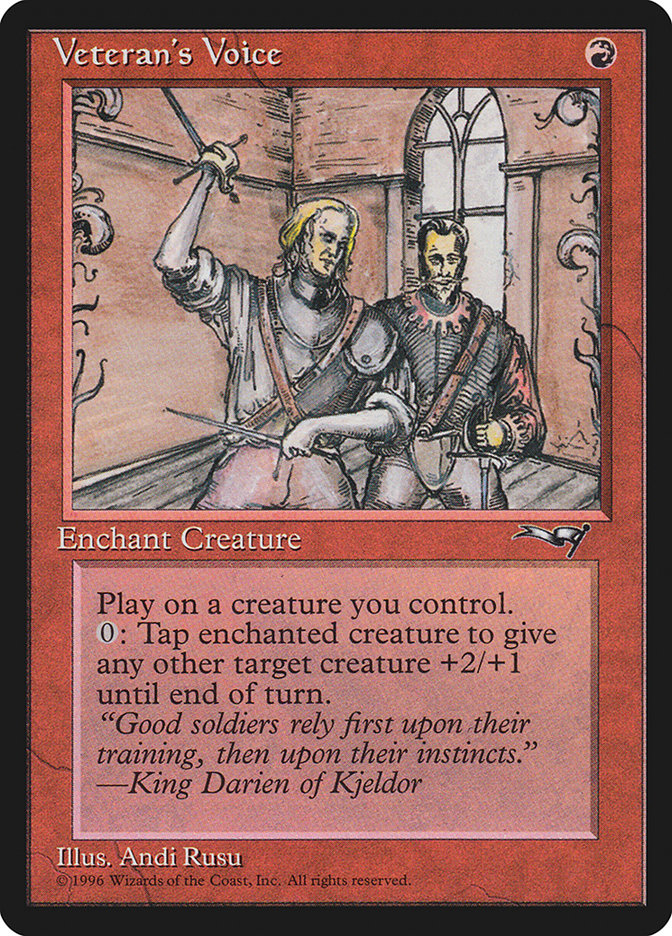 Veteran's Voice (Window Background) [Alliances] - Magic: The Gathering - Card Brawlers | Quebec | Canada |