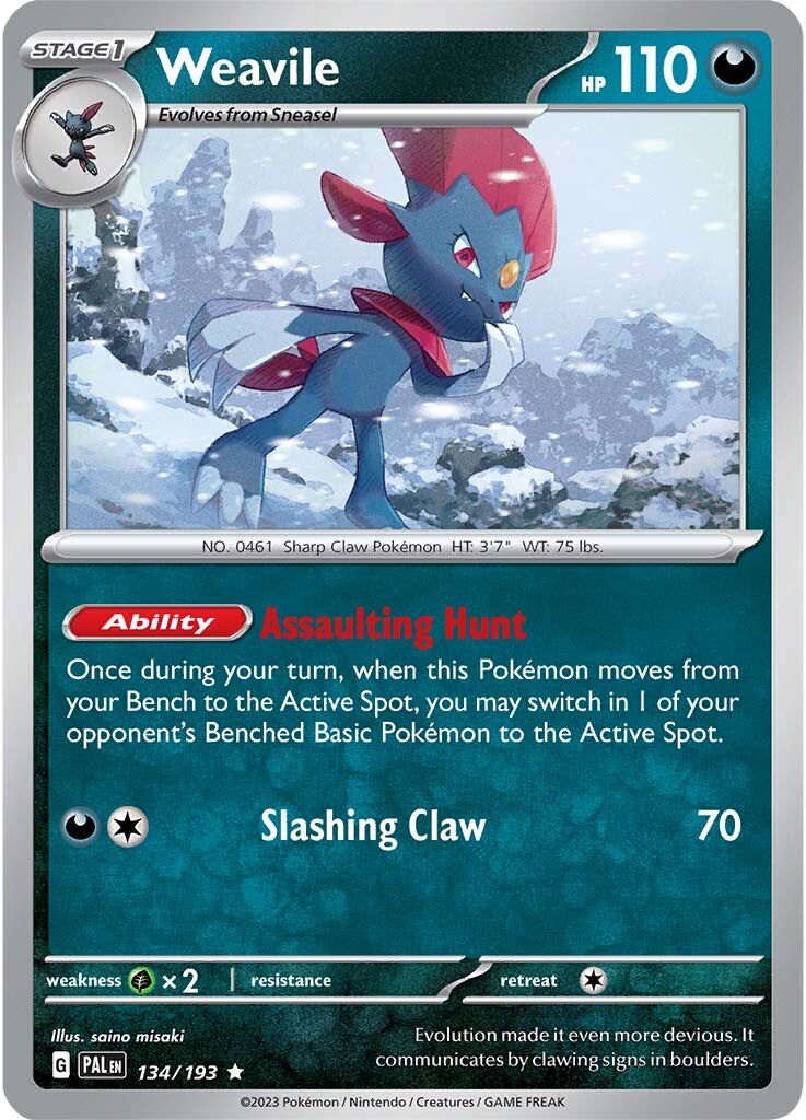Weavile (134/193) [Scarlet & Violet: Paldea Evolved] - Pokémon - Card Brawlers | Quebec | Canada |