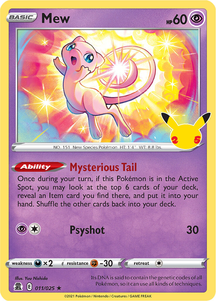Mew (011/025) [Celebrations: 25th Anniversary] - Pokémon - Card Brawlers | Quebec | Canada |