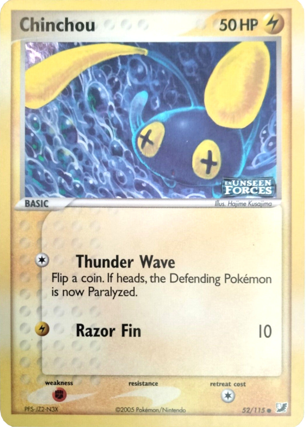 Chinchou (52/115) (Stamped) [EX: Unseen Forces] - Pokémon - Card Brawlers | Quebec | Canada |