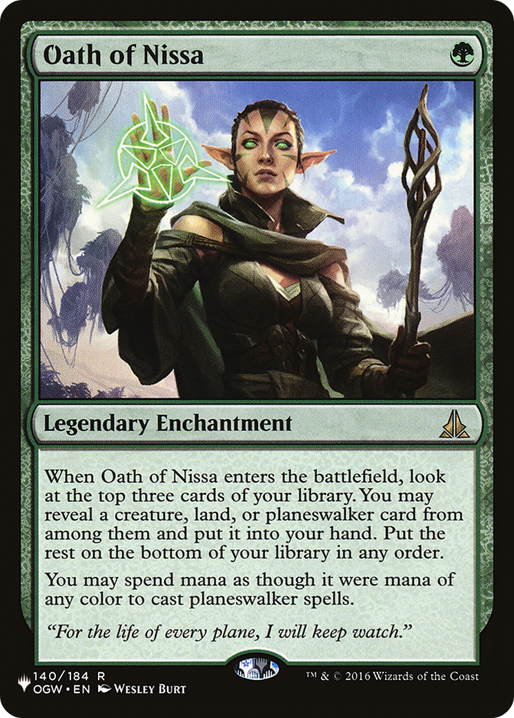Oath of Nissa [The List] - Magic: The Gathering - Card Brawlers | Quebec | Canada |