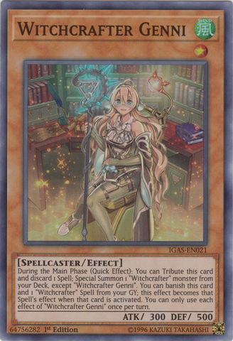 Witchcrafter Genni [IGAS-EN021] Super Rare - Yu-Gi-Oh! - Card Brawlers | Quebec | Canada |