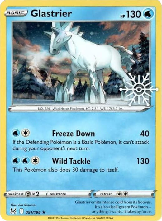 Glastrier (051/196) (Holiday Calendar) [Sword & Shield: Lost Origin] - Pokémon - Card Brawlers | Quebec | Canada |
