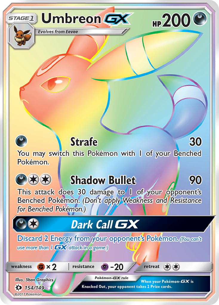Umbreon GX (154/149) [Sun & Moon: Base Set] - Pokémon - Card Brawlers | Quebec | Canada |