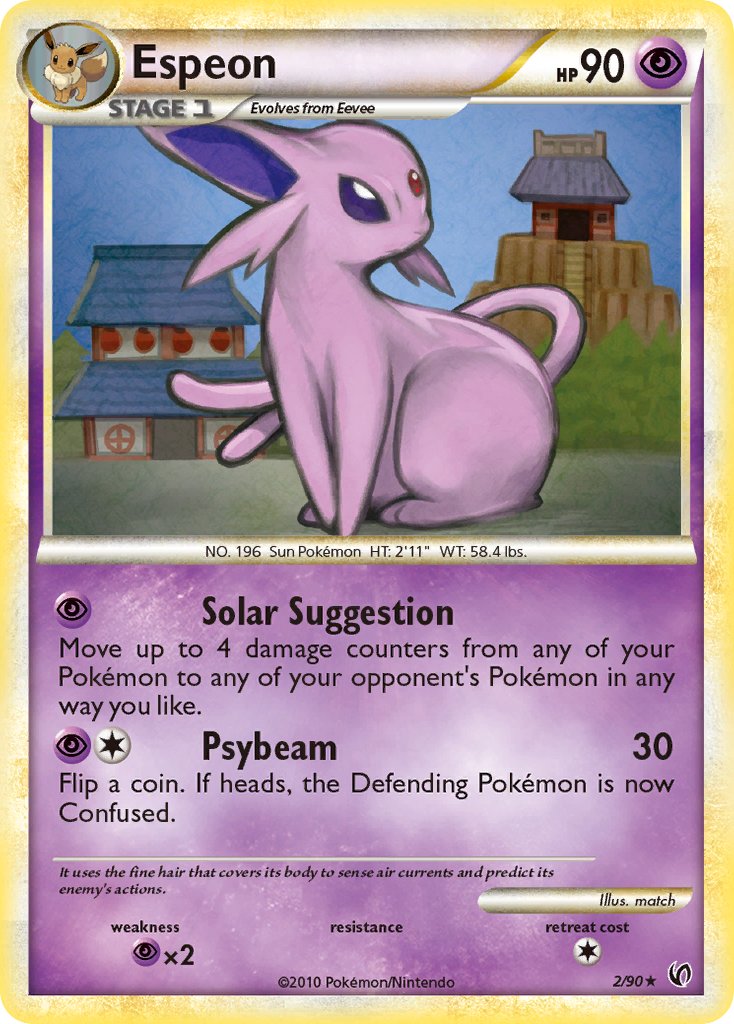Espeon (2/90) (Cracked Ice Holo) (Theme Deck Exclusive) [HeartGold & SoulSilver: Unleashed] - Pokémon - Card Brawlers | Quebec | Canada |