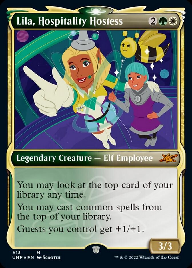 Lila, Hospitality Hostess (Showcase) (Galaxy Foil) [Unfinity] - Magic: The Gathering - Card Brawlers | Quebec | Canada |