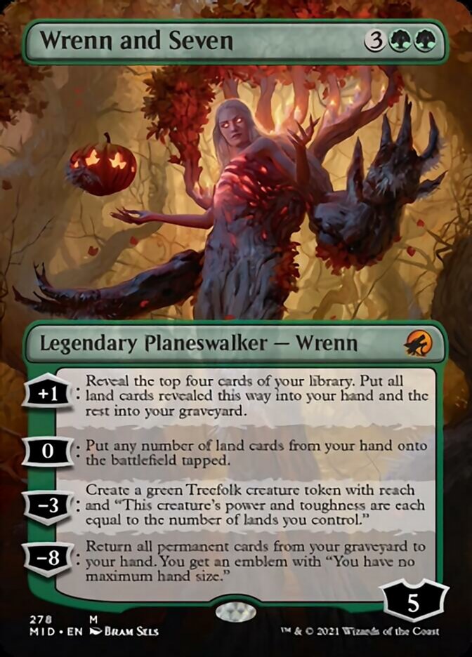 Wrenn and Seven (Borderless) [Innistrad: Midnight Hunt] - Magic: The Gathering - Card Brawlers | Quebec | Canada |