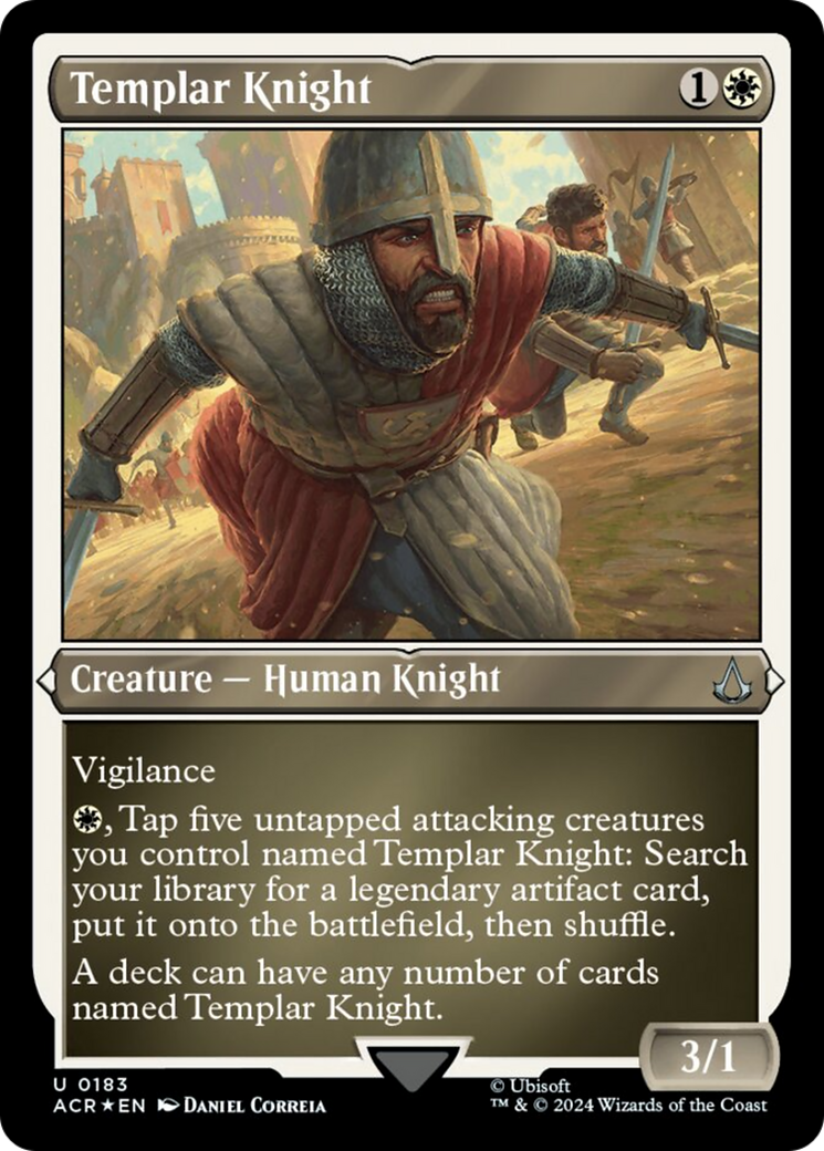 Templar Knight (Foil Etched) [Assassin's Creed] - Magic: The Gathering - Card Brawlers | Quebec | Canada |