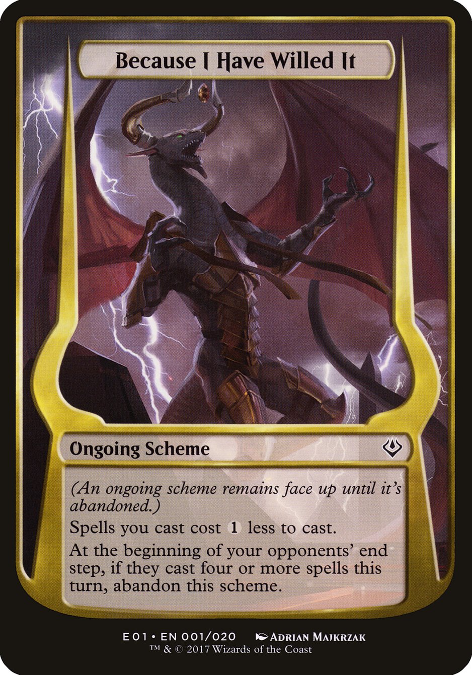 Because I Have Willed It (Schemes) [Archenemy: Nicol Bolas Schemes] - Magic: The Gathering - Card Brawlers | Quebec | Canada |