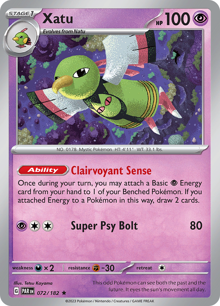 Xatu (072/182) [Scarlet & Violet: Paradox Rift] - Pokémon - Card Brawlers | Quebec | Canada |