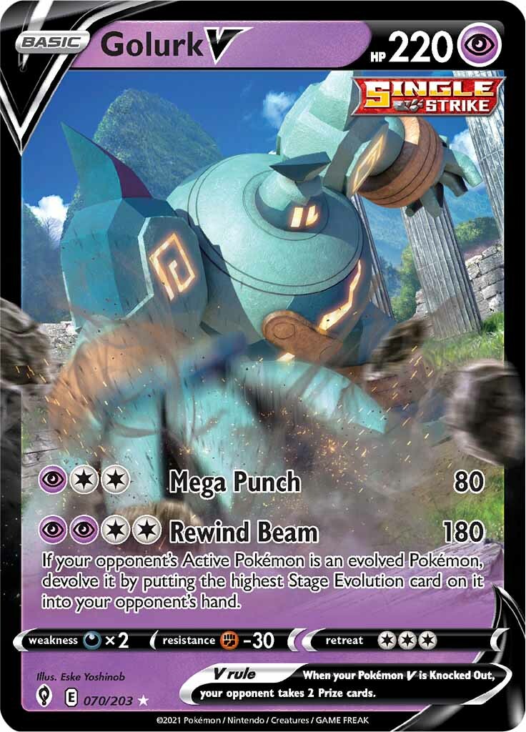 Golurk V (070/203) [Sword & Shield: Evolving Skies] - Pokémon - Card Brawlers | Quebec | Canada |