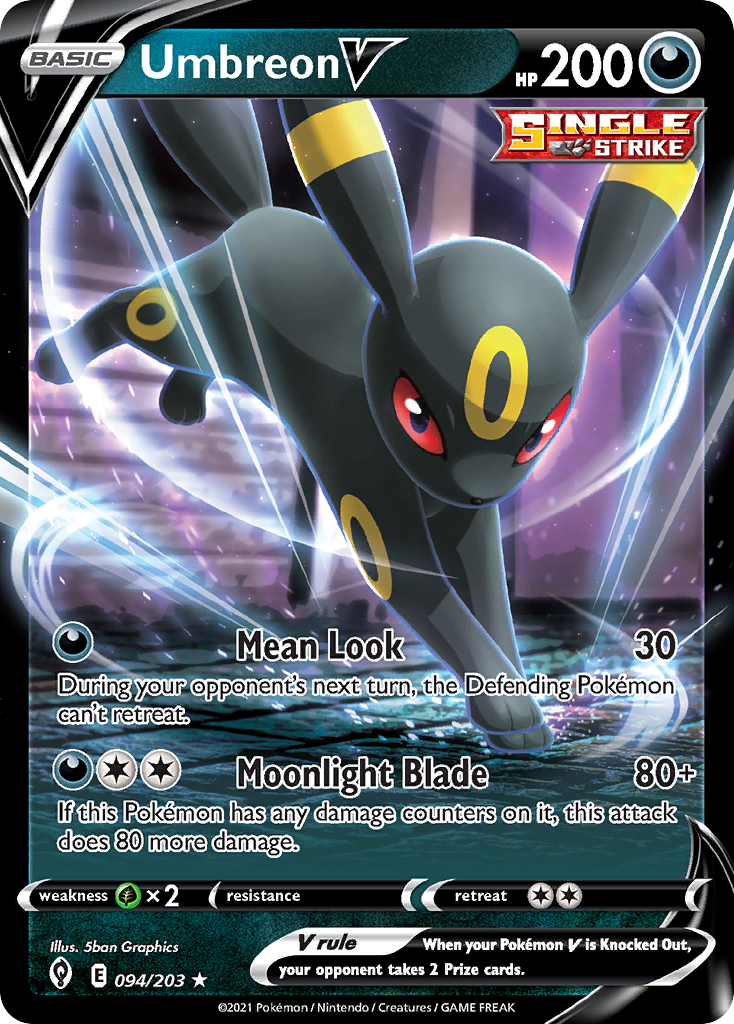 Umbreon V (094/203) (Intro Deck) [Sword & Shield: Evolving Skies] - Pokémon - Card Brawlers | Quebec | Canada |