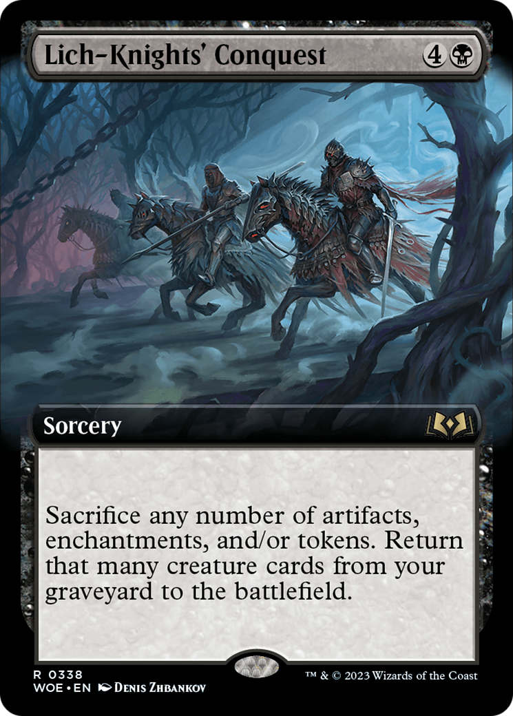 Lich-Knights' Conquest (Extended Art) [Wilds of Eldraine] - Magic: The Gathering - Card Brawlers | Quebec | Canada |