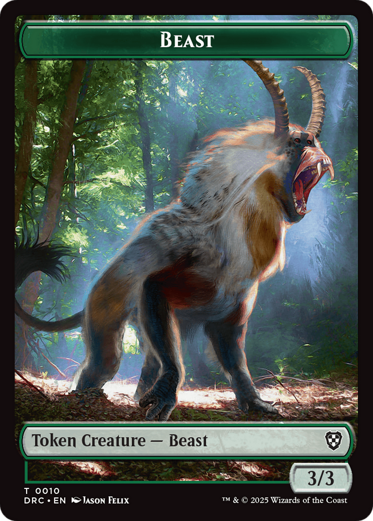 Beast (0010) // Servo Double-Sided Token [Aetherdrift Commander Tokens] - Magic: The Gathering - Card Brawlers | Quebec | Canada |