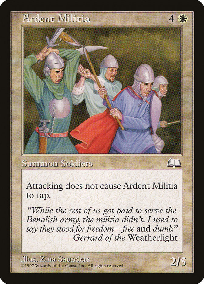 Ardent Militia [Weatherlight] - Magic: The Gathering - Card Brawlers | Quebec | Canada |