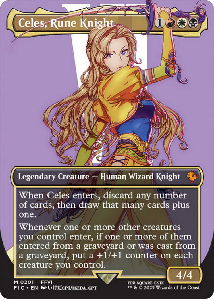 Celes, Rune Knight (Borderless) [FINAL FANTASY Commander] - Magic: The Gathering - Card Brawlers | Quebec | Canada |