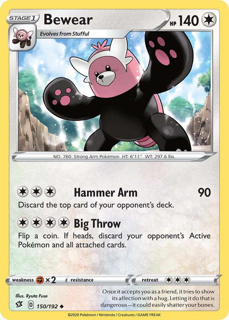 Bewear (150/192) [Sword & Shield: Rebel Clash] - Pokémon - Card Brawlers | Quebec | Canada |