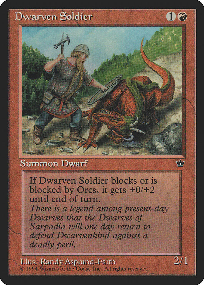 Dwarven Soldier (Randy Asplund-Faith) [Fallen Empires] - Magic: The Gathering - Card Brawlers | Quebec | Canada |
