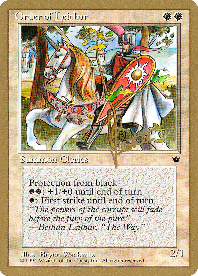 Order of Leitbur (Male) (Bertrand Lestree) [Pro Tour Collector Set] - Magic: The Gathering - Card Brawlers | Quebec | Canada |