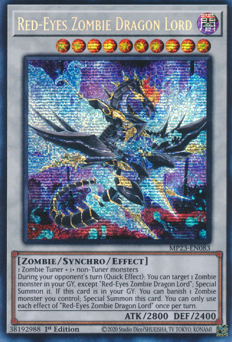 Like New Prismatic Secret Rare good Red Eyes Black Metal Dragon