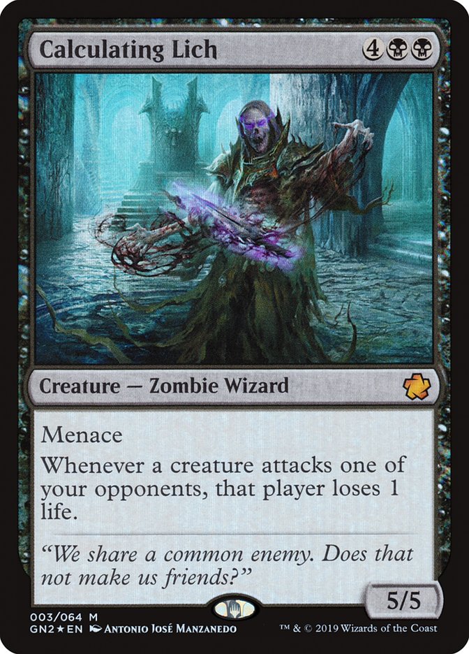 Calculating Lich [Game Night 2019] - Magic: The Gathering - Card Brawlers | Quebec | Canada |
