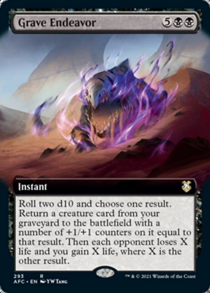 Grave Endeavor (Extended Art) [Dungeons & Dragons: Adventures in the Forgotten Realms Commander] - Magic: The Gathering - Card Brawlers | Quebec | Canada |