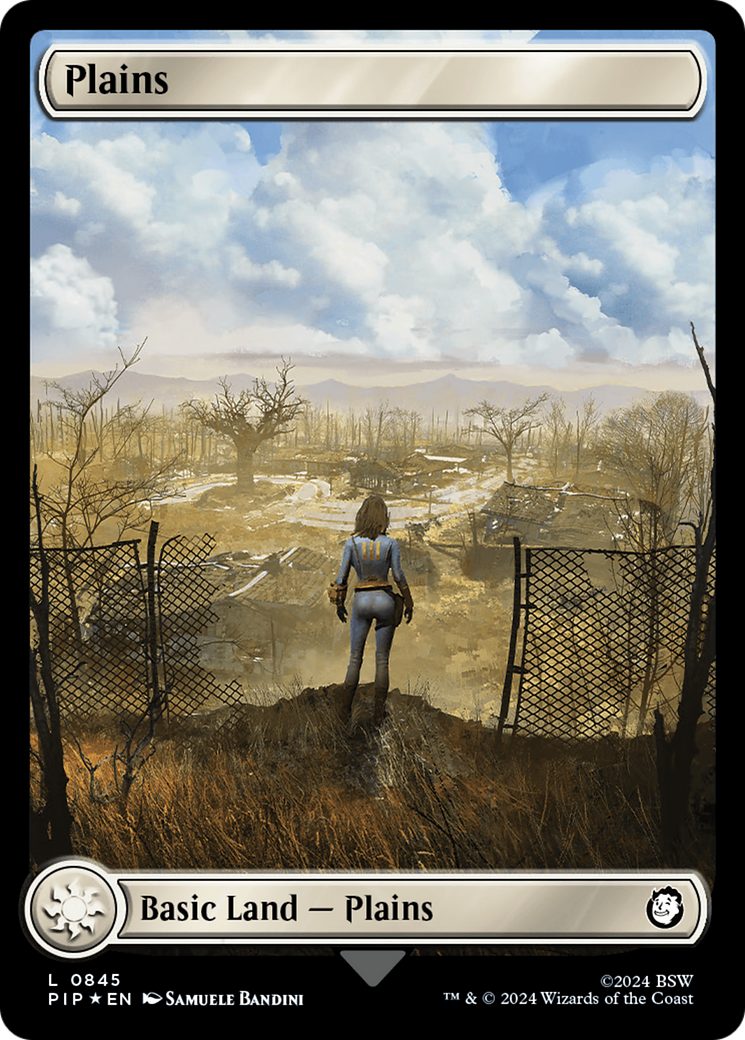 Plains (0845) (Surge Foil) [Fallout] - Magic: The Gathering - Card Brawlers | Quebec | Canada |