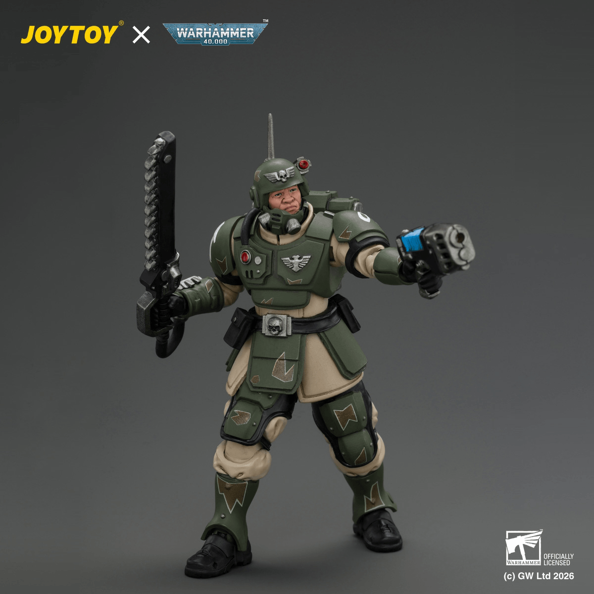 JOYTOY - Warhammer 40k - Astra Militarum - Kasrkin 1 with Chainsword and Plasma Pistol - (PREORDER) October 30, 2026