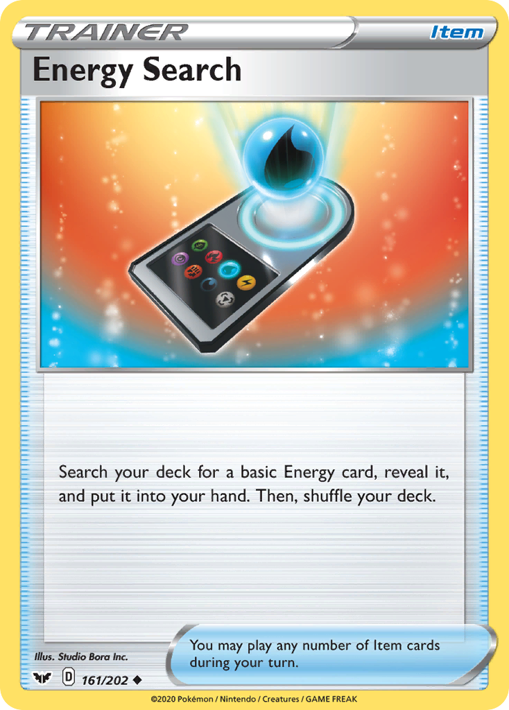 Energy Search (161/202) [Sword & Shield: Base Set] - Pokémon - Card Brawlers | Quebec | Canada |