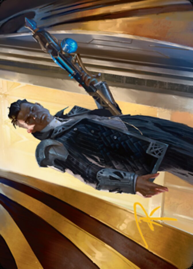 Backup Agent Art Card (Gold-Stamped Signature) [Streets of New Capenna Art Series] - Magic: The Gathering - Card Brawlers | Quebec | Canada |