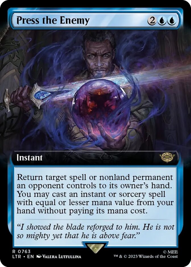 Press the Enemy (Extended Art) (Surge Foil) [The Lord of the Rings: Tales of Middle-Earth] - Magic: The Gathering - Card Brawlers | Quebec | Canada |
