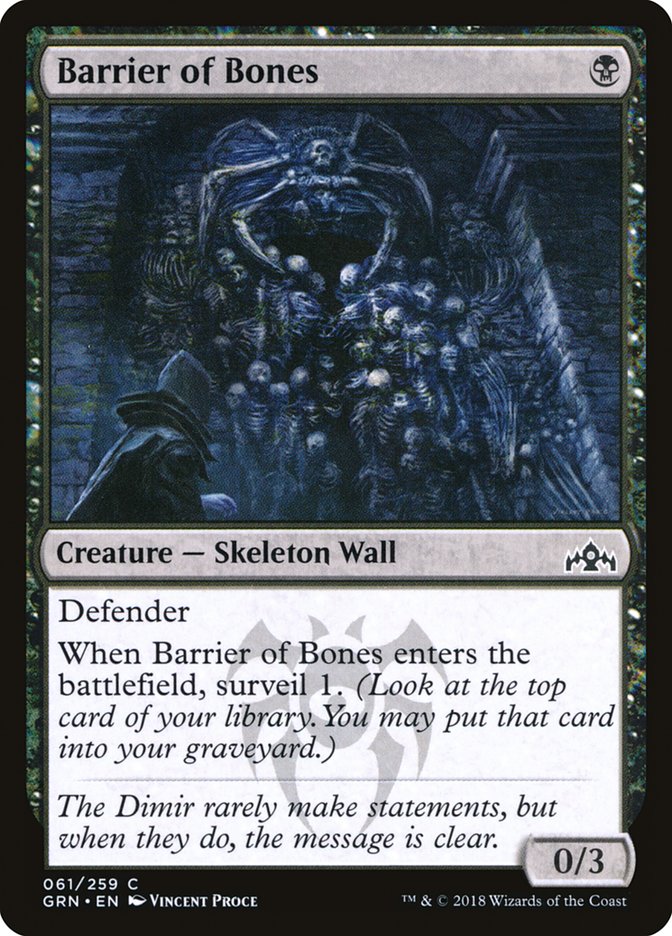 Barrier of Bones [Guilds of Ravnica] - Magic: The Gathering - Card Brawlers | Quebec | Canada |