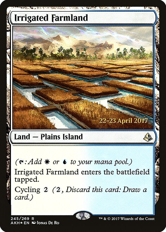 Irrigated Farmland [Amonkhet Prerelease Promos] - Magic: The Gathering - Card Brawlers | Quebec | Canada |