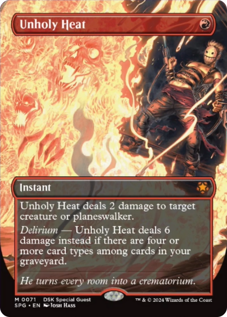 Unholy Heat (Borderless) [Duskmourn: House of Horror Special Guests] - Magic: The Gathering - Card Brawlers | Quebec | Canada |