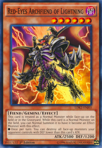 Red-Eyes Archfiend of Lightning [LDK2-ENJ03] Common - Yu-Gi-Oh! - Card Brawlers | Quebec | Canada |