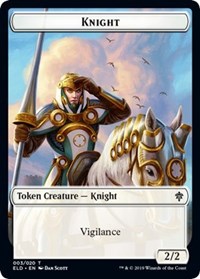 Knight // Food (15) Double-Sided Token [Throne of Eldraine Tokens] - Magic: The Gathering - Card Brawlers | Quebec | Canada |