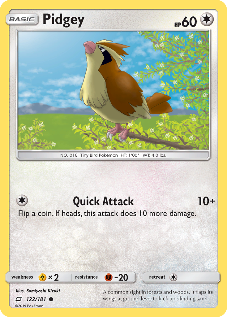 Pidgey (122/181) [Sun & Moon: Team Up] - Pokémon - Card Brawlers | Quebec | Canada |