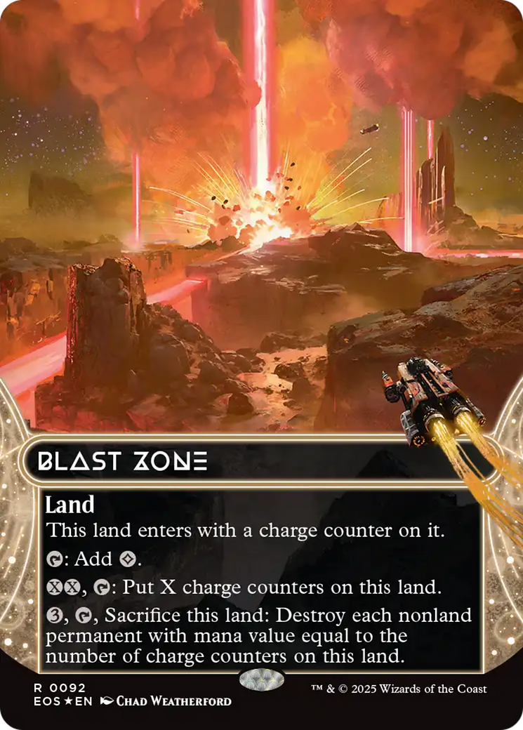 Blast Zone (0092) (Borderless) (Galaxy Foil) [Edge of Eternities: Stellar Sights] - Magic: The Gathering - Card Brawlers | Quebec | Canada |